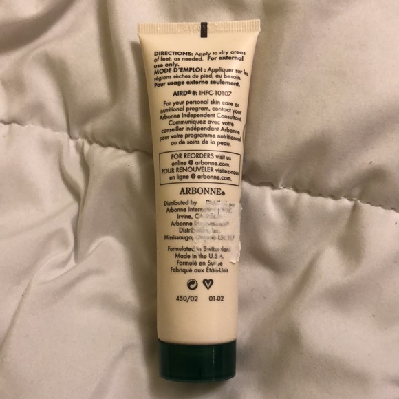 Arbonne Intelligence Herbal Foot Cream - Picture 2 of 3